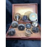 Collection of ten fly fishing reels to include Hardy, Milwards, Young, Arthur Allan etc