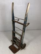 Large vintage sack trucks marked S.M.Orange and PTC of NSW (New South Wales) (Railway/transport
