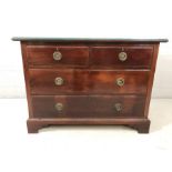 Chest of drawers with metal ring handles