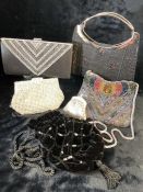 Selection of five vintage ladies handbags