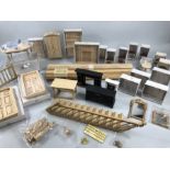 Collection of hand crafted Dolls House Furniture to include Dresser, Chest of drawers, Fireplace,