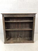 Carved Oak Bookcase of two shelves