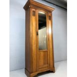 Edwardian single wardrobe with mirror