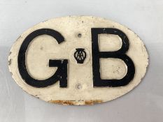 Vintage Enamelled AA GB sign