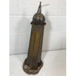 Decorative metal tower-shaped lantern