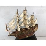 Large Model of a Galleon "Sovereign of the seas 1637"