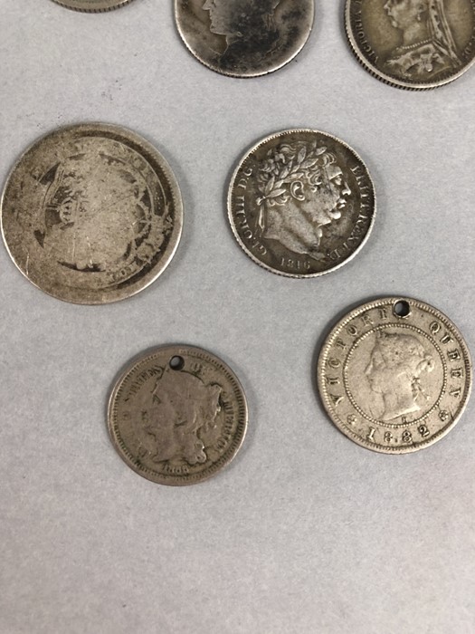 Collection of Silver coins to include George III Silver half Crown, American silver coin1866, - Image 2 of 10