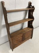 Farmhouse wall hanging kitchen shelves and cupboard approx 103cm x 64cm x 14cm
