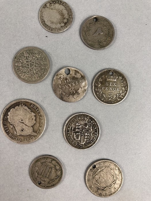 Collection of Silver coins to include George III Silver half Crown, American silver coin1866, - Image 4 of 10