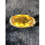 Large Citrine Style Brooch