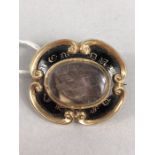 Victorian Mourning Brooch engraved to the reverse and dated 1881