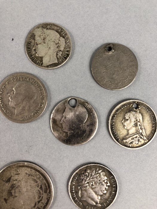 Collection of Silver coins to include George III Silver half Crown, American silver coin1866, - Image 3 of 10