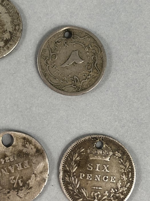 Collection of Silver coins to include George III Silver half Crown, American silver coin1866, - Image 9 of 10
