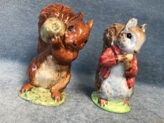 Two Beatrix Potter's figurines, Squirrel Nutkin & Timmy Tiptoes