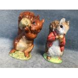 Two Beatrix Potter's figurines, Squirrel Nutkin & Timmy Tiptoes