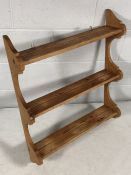 Pine wall hanging shelving unit