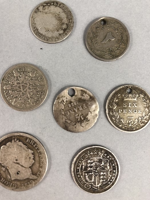 Collection of Silver coins to include George III Silver half Crown, American silver coin1866, - Image 6 of 10