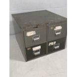 Set of Four metal drawer filing cabinet