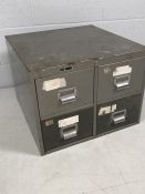Set of Four metal drawer filing cabinet