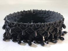 Victorian/ Edwardian Black beaded choker necklace