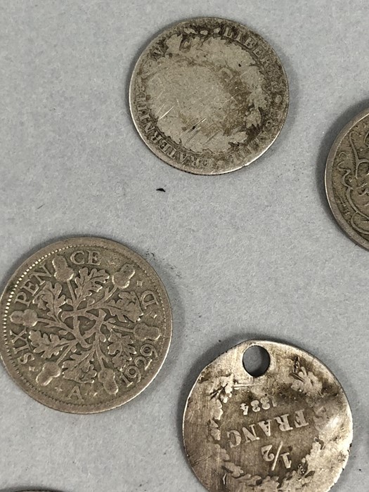 Collection of Silver coins to include George III Silver half Crown, American silver coin1866, - Image 10 of 10