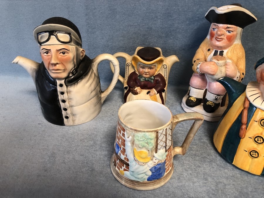 Teapots, Tony Wood Darby & Joan and horse racing & jester - Image 3 of 10