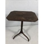 Antique occasional/ wine table on tripod legs