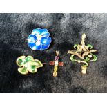 Collection of Jewellery to include cross & enamel pieces