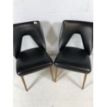 Pair of Mid century Black Upholstered chairs