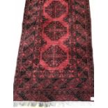 Large Red Ground Runner Approx 208cm x 24cm