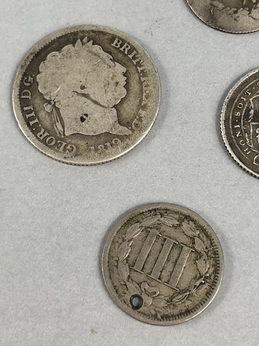 Collection of Silver coins to include George III Silver half Crown, American silver coin1866, - Image 8 of 10