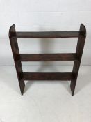 Three tier open bookcase. Height approx 103cm