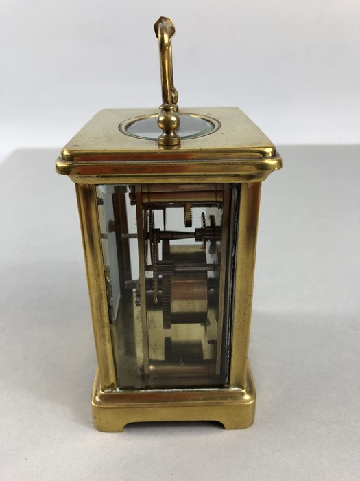 French Brass Carriage clock with White Dial (A/F) - Image 7 of 8