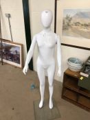 Manikin of a child on glass base