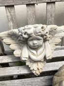 garden Cherub wall mounted plaque