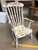 Shabby Chic painted Slat back chair