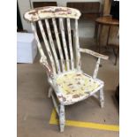 Shabby Chic painted Slat back chair