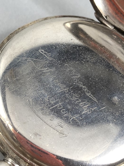 Continental Silver pocket watch stamped 800 & EC - Image 6 of 7