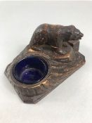 Antique black forest inkwell with liner (A/F)