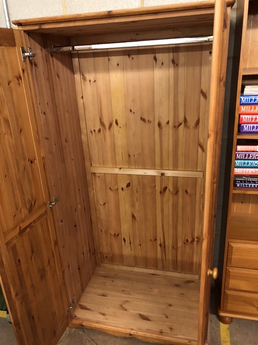 Two door pine wardrobe - Image 3 of 3