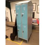 Large Four Bay Storage Metal storage locker with four keys