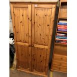 Two door pine wardrobe