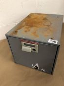 Vintage Industrial single drawer filing cabinet in Grey