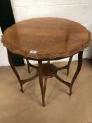 Edwardian occasional table with lower tier