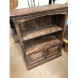 Solid wooden Bookshelf/ display unit with cupboard under 81 x 35 x 100cm tall