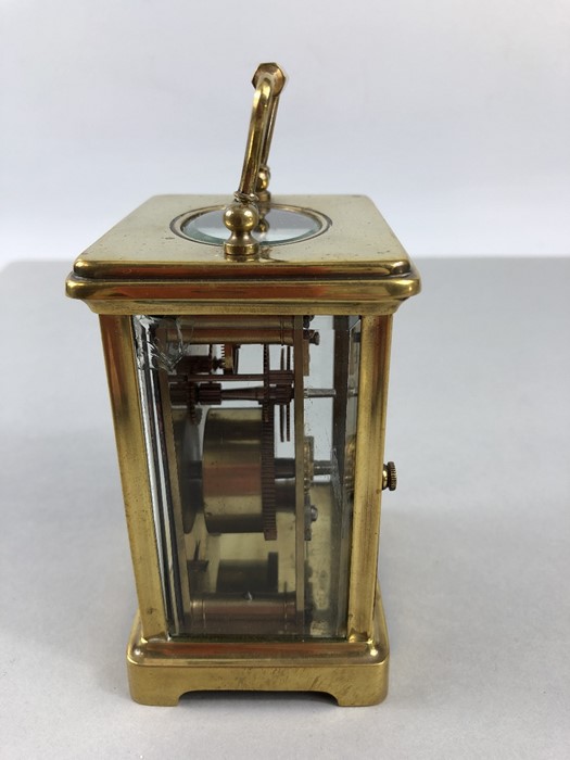 French Brass Carriage clock with White Dial (A/F) - Image 3 of 8