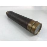 Large Antique brass four drawer telescope