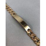 375 Hallmarked 9ct Gold curb link bracelet approx 29g