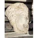 Garden ornament - ladies face wall mounted plaque