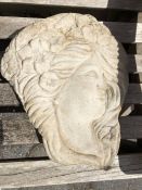 Garden ornament - ladies face wall mounted plaque